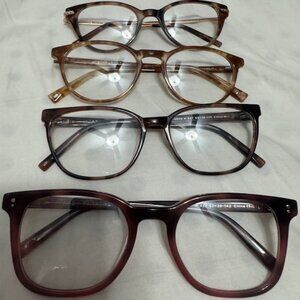 Warby Parker Glasses Lot- 4 Pairs - Various Tortoise